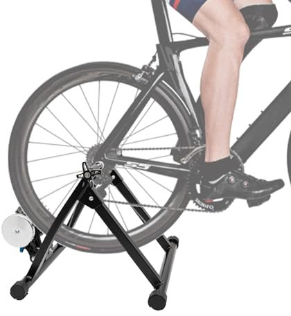 Kaichenyt Fahrrad Rollentrainer, klappbarer Radtrainer für 26-29 Zoll Reifen bis zu 150 Kg belastbar Heimtrainer Fahrrad für Indoor Fahrradfahren zu Hause
