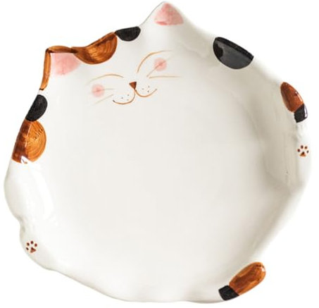 TOPBATHY Platos Con Forma De Gato Plato De Cerámica Para La Cena Vajilla Bandeja De Frutas De Cerámica Para Comida Para El Hogar