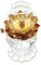 CORHAD Lotus-Butter-Lampe Ersatzdocht Lotus-Lampenhalter Petroleumlampenöl Öllampe für den Innenbereich Buddha-Öllampe Petroleumlampe aus Kerosinlampe Legierung Transparent
