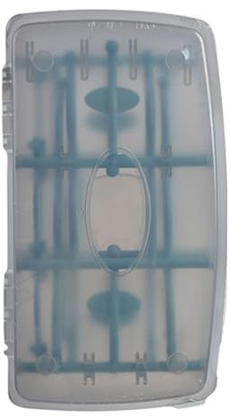 yuwqqoajv Escurridor plegable multifuncional, caja de almacenamiento con tapa para biberones, práctico estante de secado, almacenamiento plegable, Caja azul gris claro