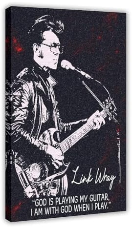 ocvdfss Poster Link Wray Leinwand Poster Schlafzimmer Dekor Landschaft Büro Zimmer Dekor Geschenk 60 x 90 cm
