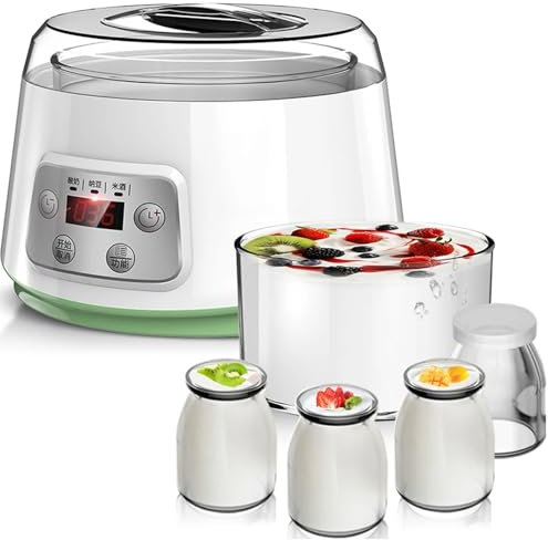 XoTiq Yogurt Maker, Automatic Yogurt Maker 44oz Digital Yogurt Makers 20W Compact Greek Yogurt Maker Machine with Timer Control for Home Organic Yogurt Cheese Maker Natto Maker Fruit Wine