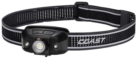 Coast FLX40R 800 Lumens Built-in Rechargeable Battery LED Headlight with Rotatable Ultra Strap Lens