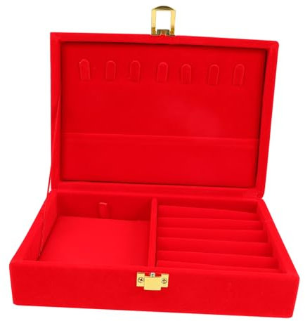 TOGEVAL Chinesische Schmuck Organizer Box Für Hochzeit Organizer Fall Ohrring Armband Halskette Lagerung Box