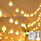 kolpop Lichterkette Batterie Innen, 10.3M 80 LED Warmweiß Lichterkette Kugeln, Wasserdicht Lichterketten Außen mit Timer Fernbedienung, 8 Modi für Zimmer, Balkon, Hochzeit, Party, Weihnachten Deko
