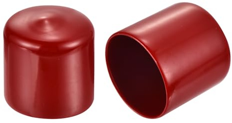 QUARKZMAN 20 Stück Gummikappen, 29mm Rohrstopfen Endkappe Rund Kappen Schutzkappen Pfostenkappe Abdeckkappen Zaunpfosten Endspitze für Gartenstühle Tischbeine Möbelfüße, Burgunderrot