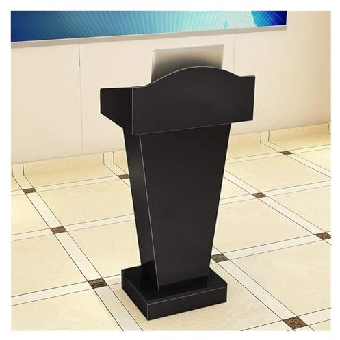 YHDMBBSHNB Holzpodium, Holz-Podium, Rednerpult Podium Ständer Tragbares Podium Büro Konferenz Rednerpult Tisch Massivholz Rednerpult Schulung Empfangsschreibtisch(Black)
