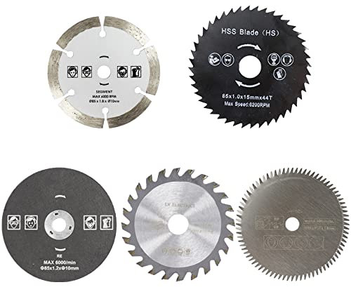 Saw blade 3pcs Mini Circular Saw Blade Set 85mm Cutting Tool Saw Blades Cutting Disc For Wood/Metal/Plastic HSS Saw Blade,3PCS 85x15 Diamond(3PCS 85x15 HSS)
