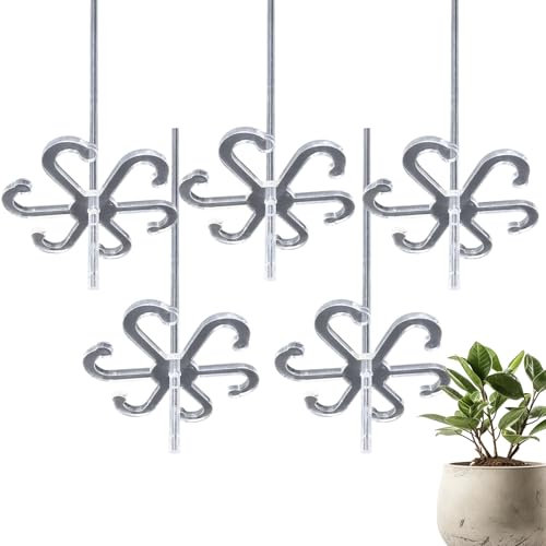 XINBAIJI 5 Stück Pflanze Stängelstützen, Pflanzenstütze Staudenhalter Garten Pflanzenstielhalter,Wiederverwendbarer Pflanzenhalter, Monstera Rankhilfe für Topfpflanzen