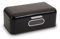 Echtwerk stilvoller Brotkasten, Retro-Brotbox aus Metall mit Sichtfenster, Platzsparende Aufbewahrungsbox, Schwarz, 42,5 x 23,8 x 17 cm