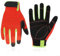 NbgrvB Stilvolle orange und schwarze Vollfinger-Handschuhe, Touchscreen-kompatibel, perfekt für Motorcross-Rennen, Größe L