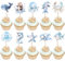 Xsstarmi 40 Pack Under The Sea Theme Cupcake Toppers Jellyfish Starfish Whale Cupcake Picks Crab Seahorse Diver Cake Decorations for Ocean Sea Animal Baby Shower Wedding Birthday Party Supplies