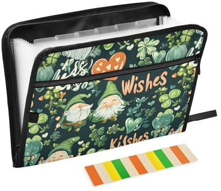 KLL Hängeregistratur-Ordner, Papierordner, Hängeregistratur-Ordner, legal, mit Reißverschluss, für Baustelle, St. Patrick's Day Kisses