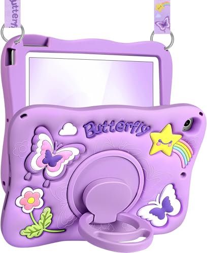 Kidcube Coque pour iPad Mini 4, iPad Mini 5 2015/2019 – Coque en silicone avec support rotatif et sangle en silicone pour iPad Mini 4e/5e génération