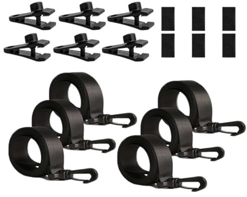 MWZBTG Lot De 6 Sangle De Couverture Solaire, 69.5x1inch Enrouleur Pour Bâche De Piscine, Enrouleur De Piscine, Kit De Fixation Pour Couverture Solaire, Set D'Attache Pour Enrouleur De Couverture Sola