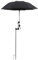 FashionCha Sombrilla Universal con Abrazadera para Plantas y sillas de Playa, diámetro de 95 cm, Negro