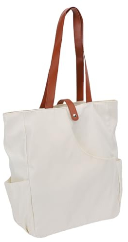 Asixxsix Tennis-Tragetasche, Tennistasche, Extra Große Gesteppte Pickleball-Tasche mit Praktischen Seitentaschen, Wasserabweisende und Leichte Sporttaschen für Männer und Frauen (Beige)