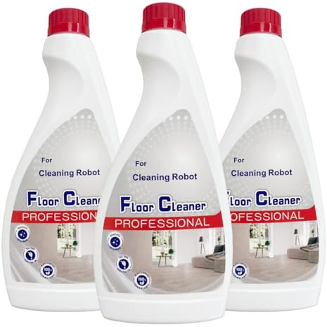 Solution de nettoyage for aspirateur robot, lot de 3 x 480 ml - Compatible avec Roborock S7, S8, Qrevo, F25, Saros 10R - Sans mousse, sans résidus, for sols durs et animaux domestiques
