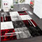 Paco Home Tapis De Créateur Aux Contours Découpés à Carreaux en Rouge Noir, Dimension:80x150 cm