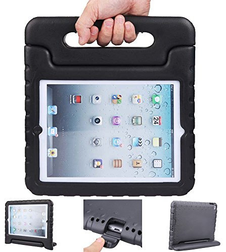 iPad mini 4 case, ANTS TECH Light Weight [ Shockproof ] Cases Cover with Handle Stand for Kids Children for iPad mini 4 (iPad mini 4, Black) by Ants tech