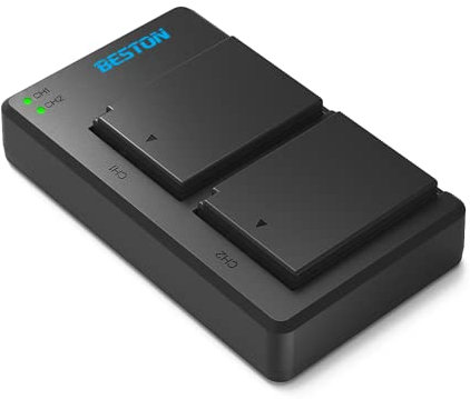 BESTON 2-Pack LP-E10 Battery Pack and USB Dual Charger Kit for Canon EOS Rebel T3, T5, T6, T7, Kiss x50, Kiss x70, EOS 1100D, EOS 1200D, EOS 1300D Camera and More