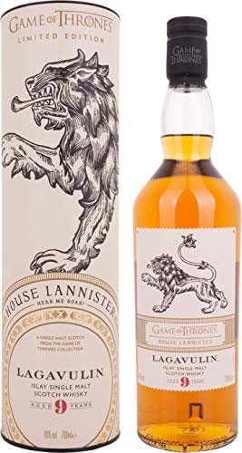 Lagavulin 9 Años Whisky Escocés Single Malt, Edición Especial Juego de Tronos Casa Lannister, 700 ml