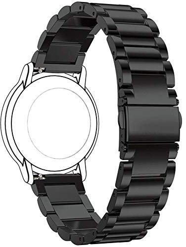 Ruentech Ersatzarmband Kompatibel mit Polar Vantage M Strap, Edelstahl-Metallarmband für Vantage M Gps Smartwatch (Schwarz)