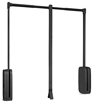 Emuca - Kleiderlift für Garderoben Sling, 450-600mm, Titanium, Stahl und Kunststoff