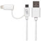 Maplin USB-A to 2 in 1 Multi Charging Cable Lightning & Micro USB-B, 1m, for iPhones 14, 13, 12, 11, iPad Air/Mini, iPad, Android phones inc Samsung S7/S6/S5, Sony, Huawei, PS4, HTC, Kindle, Camera