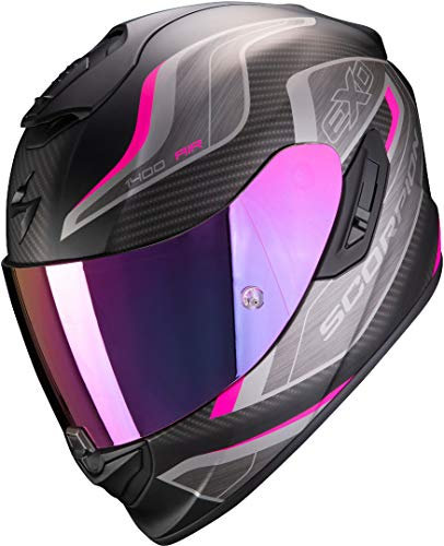 Scorpion Herren NC Motorrad Helm, Schwarz/Rosa, M