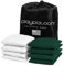 Play Platoon Wetterbeständige Cornhole Bags – Set mit 8 regulären Maisloch-Sitzsäcken – Jägergrün & Weiß – langlebige Enten-Stoff-Maislochbeutel für Wurfspiel, inklusive Tragetasche