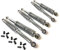 6x Stoßdämpfer 340mm Chrom Tieferlegung Set passend für Simson Duo, 5-fach verstellbar, inkl. Reduzierhülsen