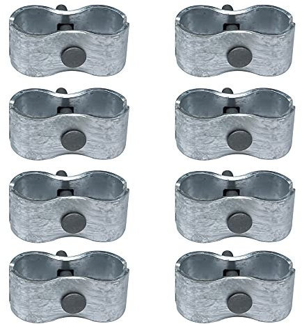 HITTITE 8 Set Dog Kennel Panel Clamps, Chain Link Fence Panel Clamps for Round Pipe Panel Frame with 1-3/8/32mm Diameter, Saddle Clamps for Dog Kennels & Chain Link Fence.