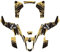 LTZ400 Graphics 3M Custom Fit For Suzuki LTZ400 ATV Graphics Decal Sticker Kits For Suzuki LTZ400 LTZ 400 2003 2004 2005 2006 2007 2008 (Gold)