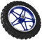Akozon 2,5‑10 Zoll Reifenfelge Felge Rutschfester Reifen Pocket Bike Reifen Heavy Duty Knobby Reifen Hinterrad-Gummireifen Hinterreifen Pocket Bike Reifen für 47cc 49cc 2-Takt Mini Dirt Bike(Blau)