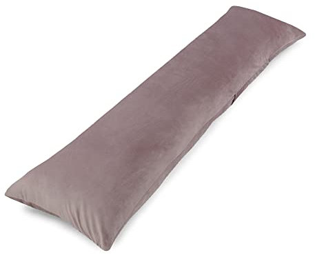 Totsy Baby Seitenschläferkissen 145 x 40 cm Schlafkissen mit Bezug - Body Pillow Seitenschlafkissen Komfortkissen Erwachsene Velvet Rosa