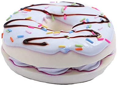 GIVBRO Ciambelle artificiali da 8 cm, simulazione di torta di pane finta, modello alimentare, dessert realistico, per pittura, oggetti di scena, panetteria, decorazione di nozze, viola