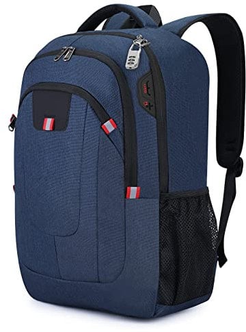 VINBAGGE Waterproof Anti-Theft Backpack,17.3 Inch Laptop Backpack for Men, Work Backpack School Travel Business Daypack for Men Women Student High School, blue