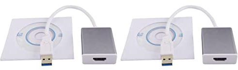SOLUSTRE 2 Stücke Computer HDTV USB. Umwandlungskarte Video-Laptop zu Praktischem P-Adapter Voll Haltbares Grafik-TV-Monitorkabel für USB. Professioneller Konverter Extern Tragbar