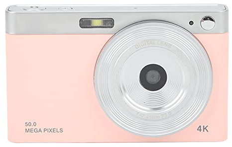 Appareil Photo Numérique pour Enfants, Caméra Vidéo IPS HD 2,88 Pouces pour Débutants 4K Vlogging Camera Autofocus avec Zoom 50MP 16X, Lumière de Remplissage LED Intégrée, Caméra de(Rose)