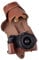 Rieibi EOS R8 Case - Vintage PU Leather Camera Case for Canon EOSR8 Digital Camera - Protective Grip Case for Canon EOS R8 - Coffee