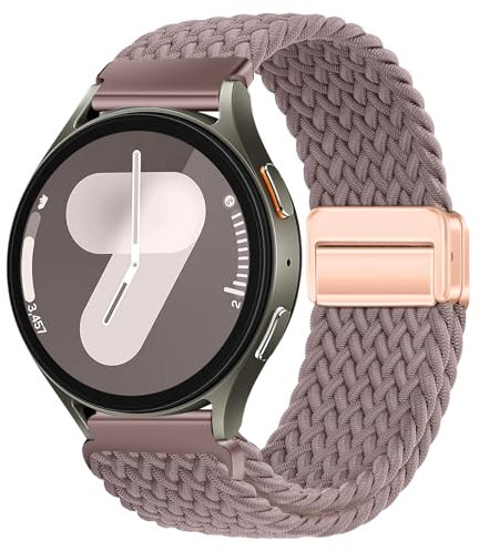 XMUXI 20mm Watch Straps Compatible with Samsung Galaxy Watch 7/6/5/4/FE/6 Classic/5 Pro/4 Classic/Huawe GT2/GT3 42mm Sport Strap Quick Release Vivoactive 6 Strap Nylon for Women Men Smoky Purple