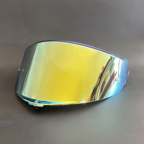 Für K6 -Helmvisor geeignet für AGV K6 Motorradhelmgläser Motorrad Helm Nachtsicht Visier Visor (Farbe : Gold)