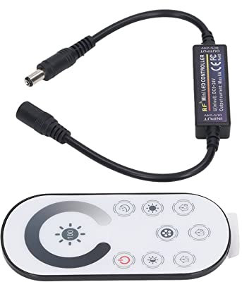 Spacnana Mini-RF-Dimmer-Controller, Lichtleiste, Versprechen, LED, Dc5, 24 V, Konstantspannung, Monochrom, Dc 5, 24 V, mit Monochromatischer Dimmung, Miniatur-Wandsteuerungen