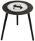 Baroni Home Table d’Appoint en Verre Ronde avec Structure en Métal, Dessus en Verre de Salon Chambre et Bureau, Table Basse Décorative de Design Coloré et Multi-Usages, 1 Étagère Billard, 42x42x40 cm