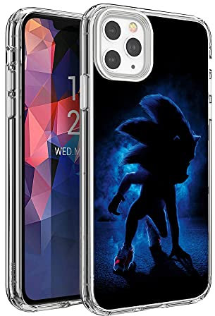 Cool Kompatibel mit iPhone 12 Hülle iPhone 12 Pro Hülle, Stoßfeste dünne TPU Hülle, Kratzfeste Clear Case (Cute-Sonic-4)