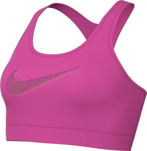 Nike Damen Nike Swoosh Medium Support Sport-BH mit Polster und Grafik für Damen Sport-BH