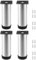 QWORK® 4er Set Möbelfüße Verstellbar aus Edelstahl, 150–160 mm Höhe, 50 mm Durchmesser, Höhenverstellbar füße für Schrank, Bett, Sofa, Bank und mehr