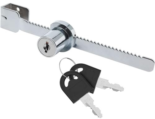 ZiYuya Cerradura de vitrina de reptiles con llave para vitrina, cerradura de vitrina para vitrina, cerradura de puerta corrediza de vidrio, cerradura de trinquete, cerradura de terrario de reptiles