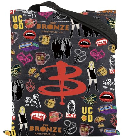 FOTAP BTVS inspirierte Geschenk-Tragetasche, Vampir-Slayer, Filmliebhaber, Buffy Fan, Geschenk Merchandise (B TV BLK)